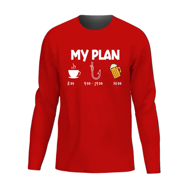 My Fishing Plan Men Long Sleeve Shirt